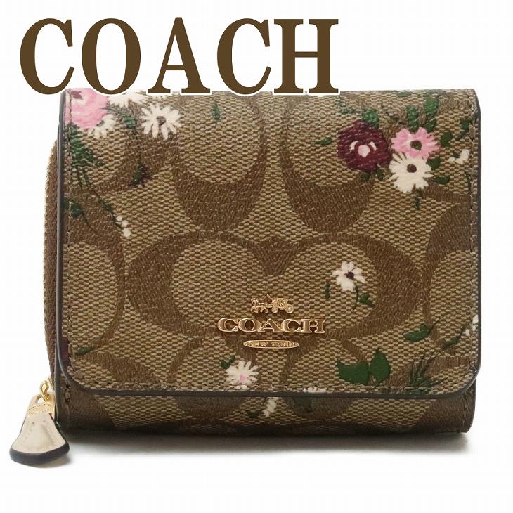 コーチ 財布（レディース） コーチ COACH 財布 レディース 三つ折り財布 レディース フローラル 花 6864IME7V ブランド 人気