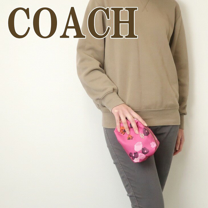 クラッチバッグ コーチ COACH ポーチ クラッチバッグ 化粧ポーチ コスメポーチ ピンク 花 フローラル C5582IMQUK ブランド 人気