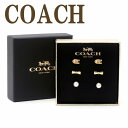 コーチ COACH ピアス ボックス付き 限定品 パヴェ ラインストーン ロゴ リボン パール 3点セット C7788GLD ブランド 人気