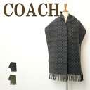 コーチ コーチ COACH マフラー メンズ ストール カシミヤ混 男女兼用 レディース ブラック 黒 76057 ブランド 人気