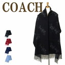 コーチ マフラー メンズ コーチ COACH マフラー レディース ストール カシミヤ混 大判 ホースキャリッジ 馬車 メンズ 男女兼用 ブラック 黒 76387 ブランド 人気