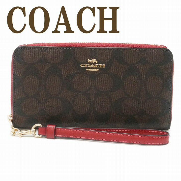 コーチ COACH 財布 レディース 長財布 ストラップ ラウンドファスナー C4452IMRVQ ブランド 人気