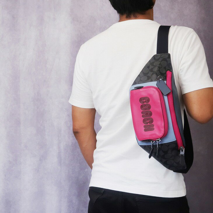 コーチ COACH バッグ メンズ ショルダーバッグ 斜めがけ ウエストバッグ C8129 ブ...