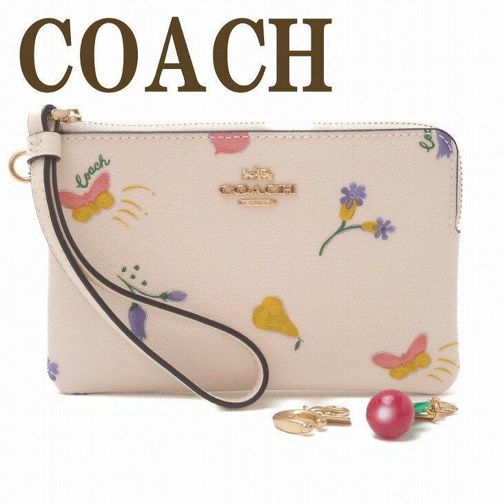 コーチ スマホケース コーチ COACH ポーチ 財布 ハンドポーチ リストレット スマホケース 限定 ギフトセット 3点セット 花 蝶 C8331IMCAH ブランド 人気