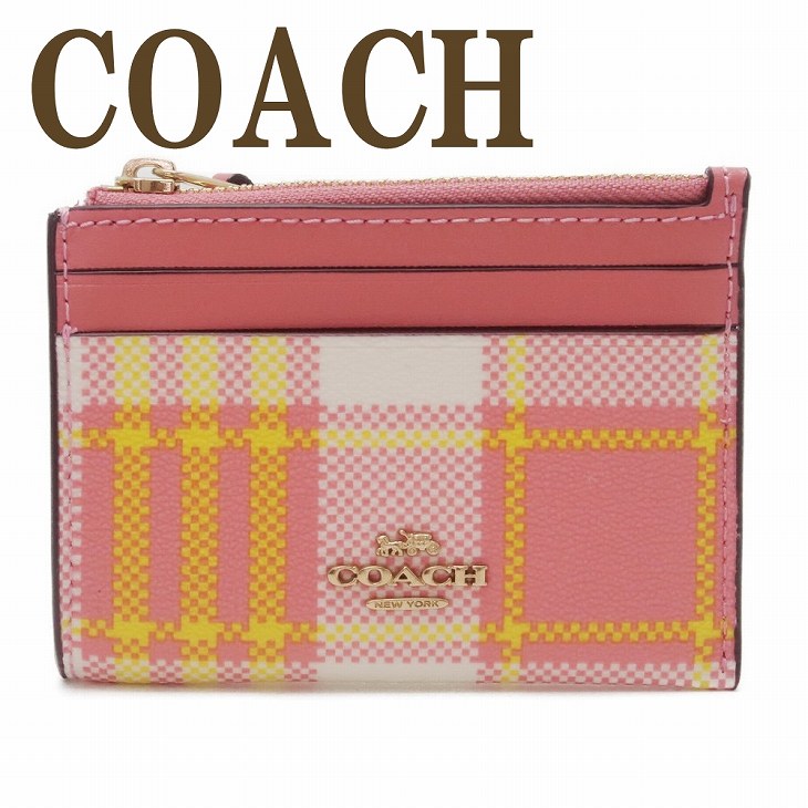 コーチ コーチ COACH 財布 レディース キーケース キーリング コインケース カードケース 定期入れ 小銭入れ チェック ピンク C8684IMTVT 【ネコポス】 ブランド 人気