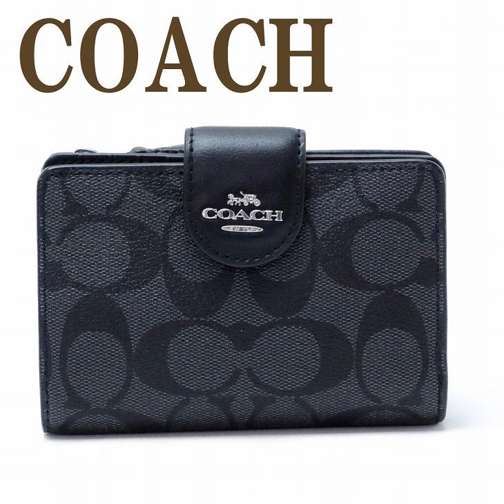 コーチ COACH 財布 二つ折り財布 長財布 レディース ブラック 黒 C0082SVTSQ ブランド 人気