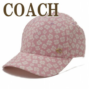 コーチ COACH レディース 帽子 ベースボールキャップ ハット つば付 ロゴ ピンク 花 フラワー フローラル C9124N3T ブランド 人気