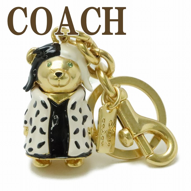 コーチ COACH キーホルダー レディース キーリング ベアー ベア クマ ディズニー コラボ ヴィランズ クルエラ 101匹わんちゃん CC343IML38 【ネコポス】 ブランド 人気