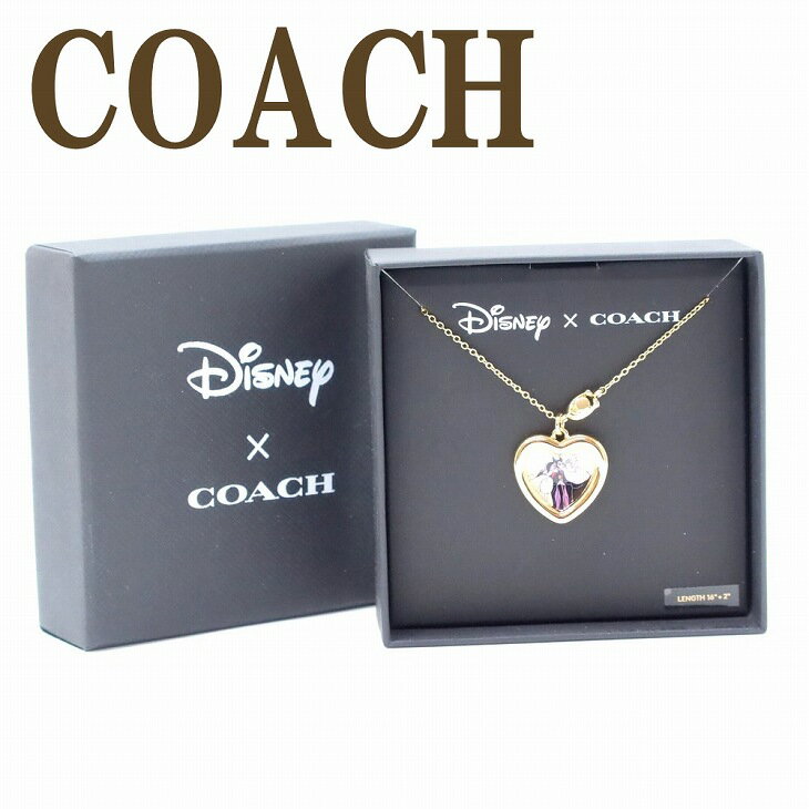 コーチ COACH ネックレス レディース チェーン ペンダント アクセサリー ハート ヴィランズ ラインストーン ディズニー コラボ CD814GDMC ブランド 人気