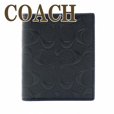 コーチ 財布 メンズ 二つ折り財布 COACH レザー ブラック 11970BLK ブランド 人気 誕生日 プレゼント ギフト 彼氏 男性 父の日