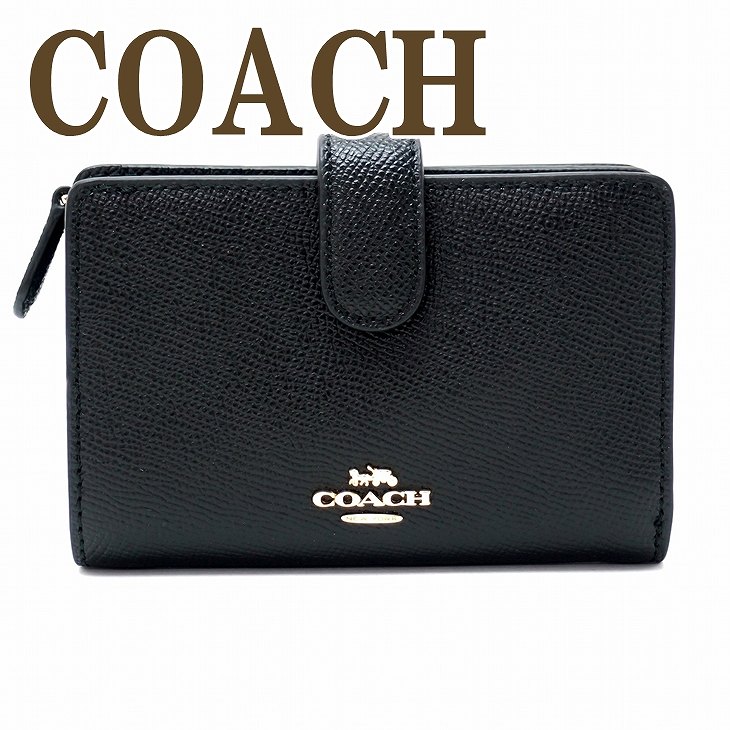 コーチ 革二つ折り財布 レディース コーチ COACH 財布 二つ折り財布 レディース レザー 11484IMBLK ブランド 人気