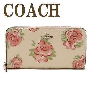 コーチ COACH 財布 レディース 長財布 花柄 ラウンドファスナー ピンク 67509SVOE7 ブランド 人気