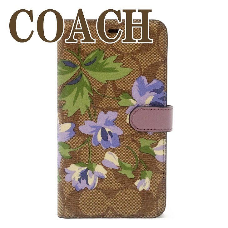 コーチ COACH iPhone XR ケース カバー アイフォン 手帳型 花柄 75843KHPX 【ネコポス】 ブランド 人気