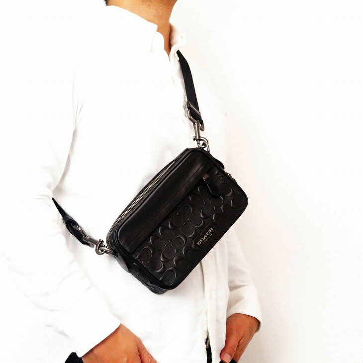 コーチ COACH バッグ メンズ ショルダー セカンド クラッチバッグ ポーチ ブランド レザー シグネチャー 50713QBBK ブランド 人気