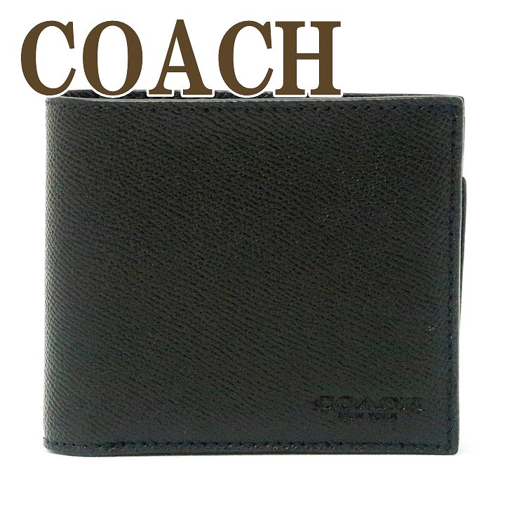 コーチ コーチ COACH 財布 メンズ 二つ折り財布 カードケース ブラック黒 59112BLK ブランド 人気