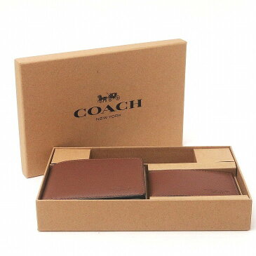コーチ COACH 財布 メンズ 二つ折り財布 カードケース キーリング 3点セット ギフトセット 64118CWH ブランド 人気