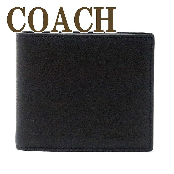 コーチ コーチ COACH 財布 メンズ 二つ折り財布 カードケース ブラック黒 74991BLK ブランド 人気