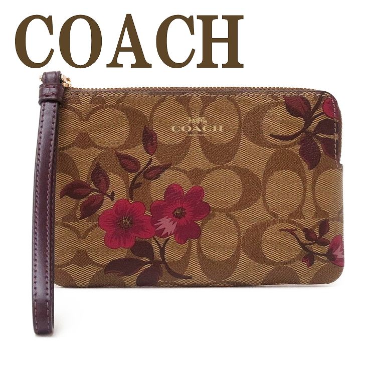 コーチ COACH ポーチ クラッチバッグ ハンドポーチ 財布 レディース スマホケース 花柄 87780IMPI5 【ネコポス】 ブランド 人気