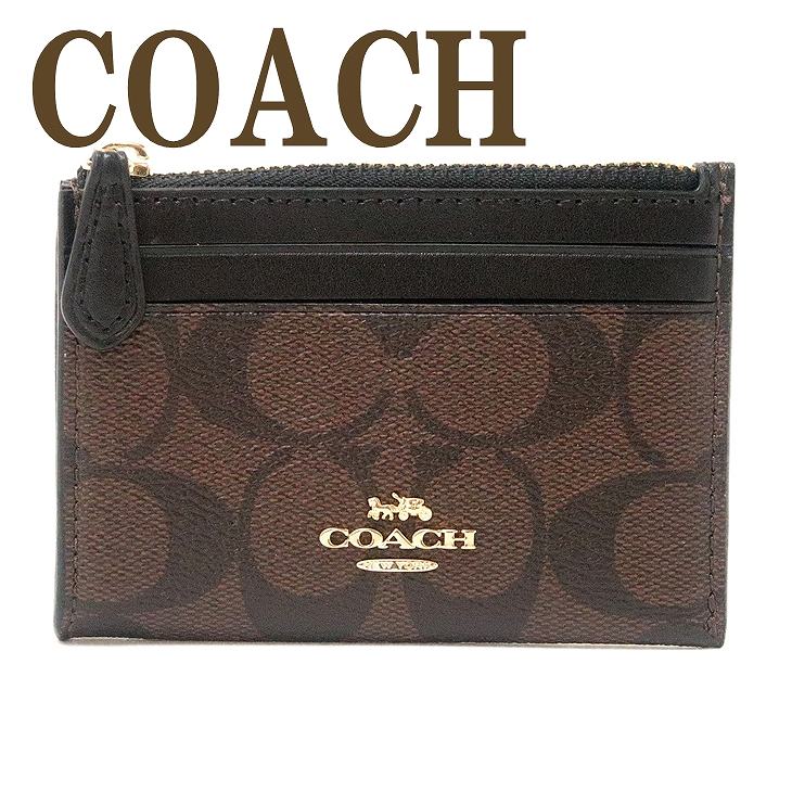 コーチ COACH 財布 レディース キーケース キーリング コインケース カードケース 定期入れ 小銭入れ シグネチャー ブラック 黒 レザー 88208IMAA8 【ネコポス】 ブランド 人気