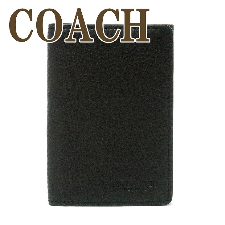 コーチ COACH メンズ カードケース 名刺入れ 定期券入れ パスケース レザー ブラック 黒 91308CQBK 【ネコポス】 ブランド 人気