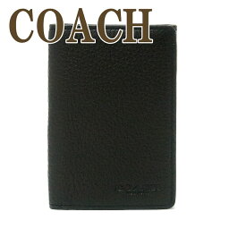 コーチ 名刺入れ（メンズ） コーチ COACH メンズ カードケース 名刺入れ 定期券入れ パスケース レザー ブラック 黒 91308CQBK 【ネコポス】 ブランド 人気