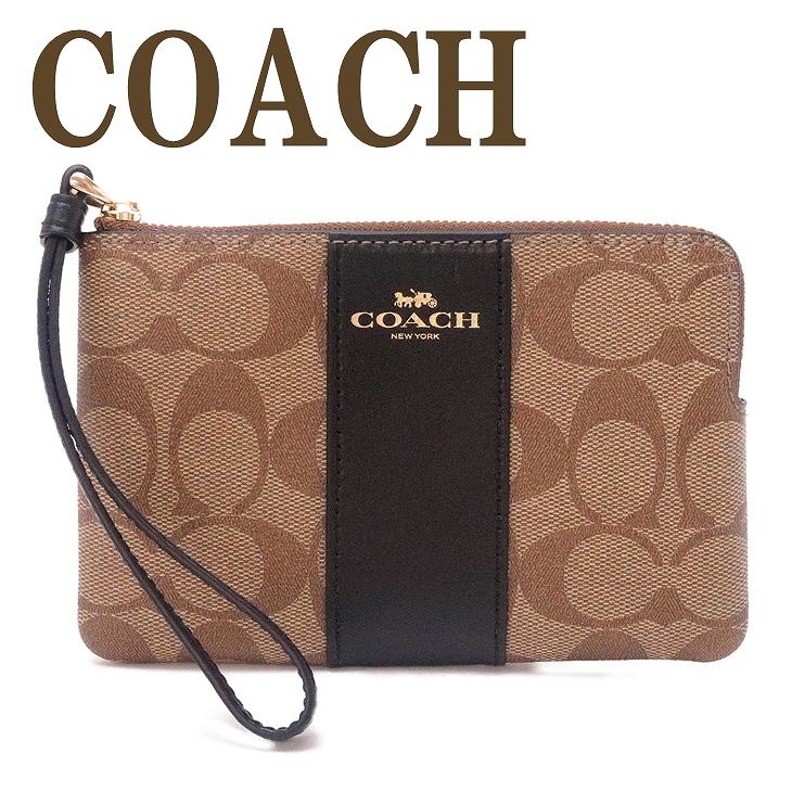 コーチ COACH ポーチ ハンドポーチ リストレット クラッチ 財布 ハンドバッグ レディース シグネチャー 58035IMCBI 【ネコポス】 ブランド 人気