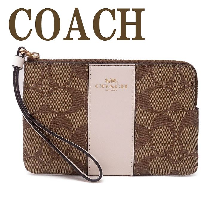 ハンドバッグ コーチ COACH ポーチ ハンドポーチ リストレット クラッチ 財布 ハンドバッグ レディース シグネチャー 58035IMDJ8 【ネコポス】 ブランド 人気