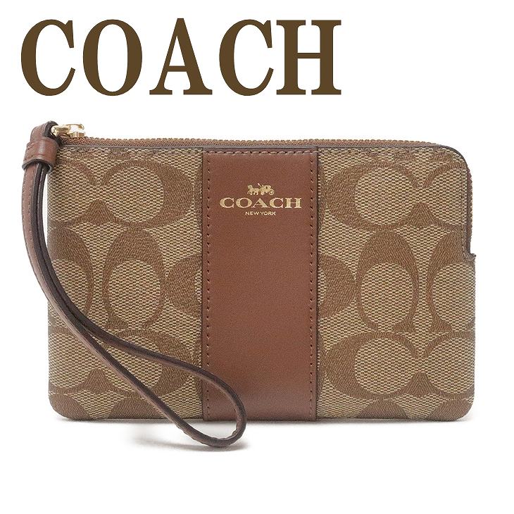 コーチ コーチ COACH ポーチ ハンドポーチ リストレット クラッチ 財布 ハンドバッグ レディース シグネチャー 58035IME74 【ネコポス】 ブランド 人気