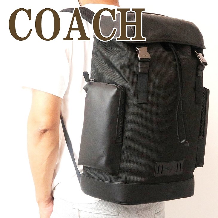 コーチ COACH バッグ メンズ ショルダーバッグ バックパック リュック ブラック黒 レザー 91496QBBK ブランド 人気