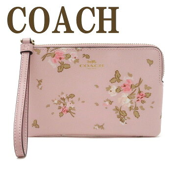 コーチ COACH ポーチ レディース 財布 ハンドポーチ スマホケース リストレット レザー 花柄 ピンク 91781IMOKV 【ネコポス】 ブランド 人気