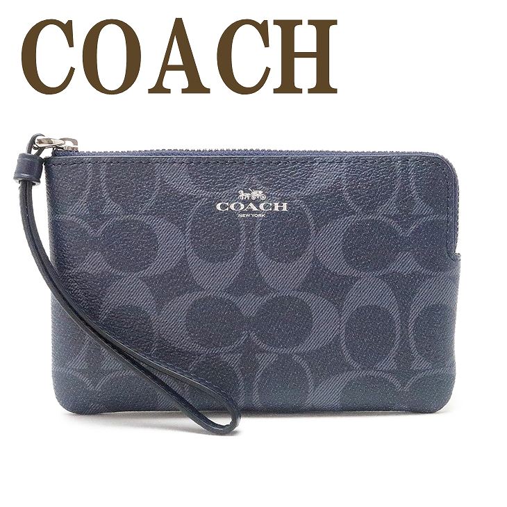 コーチ COACH ポーチ レディース ハンドポーチ リストレット クラッチ 財布 ハンドバッグ シグネチャー 92632SVM2Q 【ネコポス】 ブランド 人気