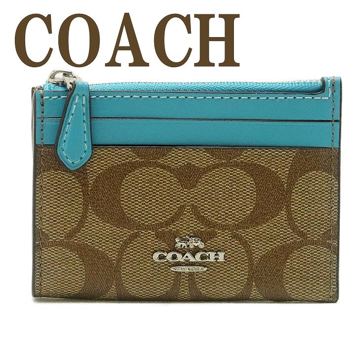 コーチ COACH 財布 レディース キーケース キーリング コインケース カードケース 定期入れ 小銭入れ シグネチャー レザー 88208SKHAQ 【ネコポス】 ブランド 人気