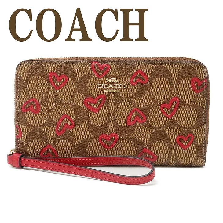 コーチ COACH 財布 レディース 長財布 ラウンドファスナー ハート iPhoneケース 91578IMQA4 ブランド 人気