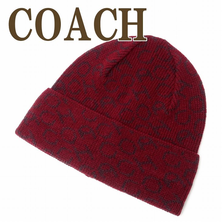 コーチ COACH メンズ 帽子 ニットキャップ ニット帽子 リブニット ハット ロゴ C0542RDBK 【ネコポス】 ブランド 人気