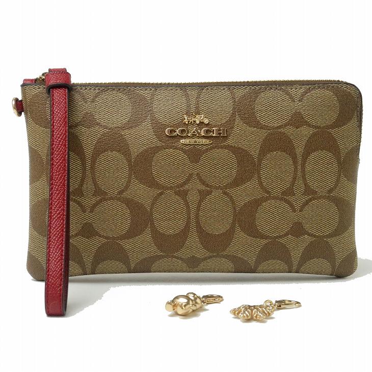 コーチ COACH ポーチ 財布 ハンドポーチ リストレット 限定ギフトセット チャーム ...