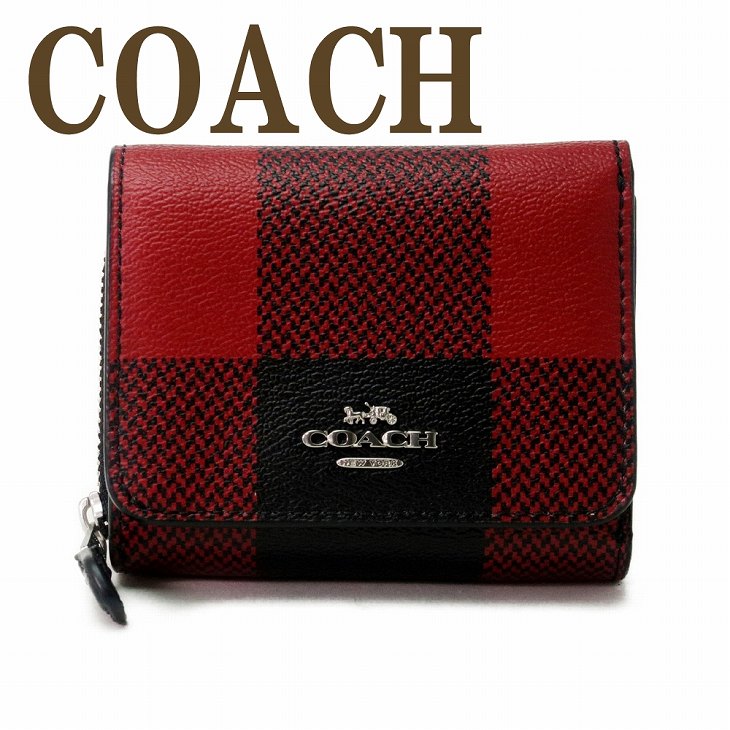 コーチ COACH 財布 三つ折り 折財布 ミニ レディース チェック C1916SVS66 ブランド 人気