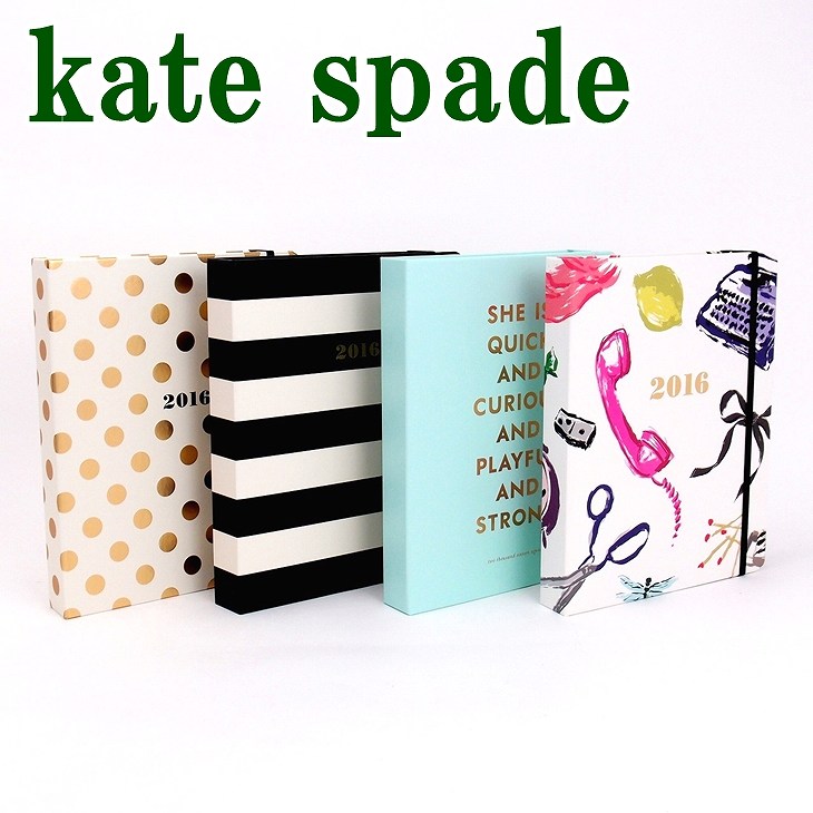 【在庫処分】2016年 ケイトスペード KateSpade 手帳 人気 カレンダー ハードカバー ラージサイズ KS-LARGE-AGENDA ブランド 人気