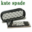 ケイトスペード KateSpade ペンシルポーチ ケース 筆箱 豪華6点セット 文房具セット デスク周り 小物 ブラック黒 KS-211443 ブランド 人気