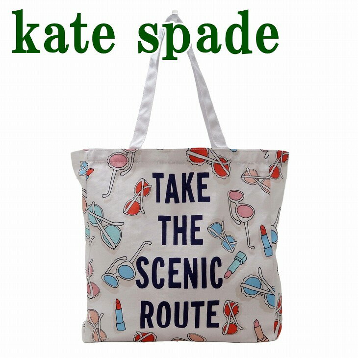 ケイトスペード kate spade バッグ トートバッグ ショッピングバッグ エコバッグ キャンバス 肩掛け サングラス KS-213634 【ネコポス】 ブランド 人気