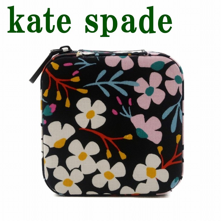 ケイトスペード ポーチ（レディース） ケイトスペード kate spade ジュエリーボックス レディース ポーチ ケース ブラック 黒 花 KS-217448 ブランド 人気