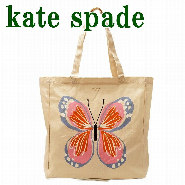 ケイト・スペード ニューヨーク 帆布・キャンバス トートバッグ レディース ケイトスペード kate spade バッグ トートバッグ ショッピングバッグ エコバッグ キャンバス 肩掛け バタフライ 蝶 ピンク ブラック KS-224433 【ネコポス】 ブランド 人気