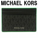 マイケル・コース 定期入れ メンズ マイケルコース MICHAEL KORS メンズ カードケース 名刺入れ 定期券入れ パスケース モノグラム 36S0LGFD1O-BLKPA 【ネコポス】 ブランド 人気