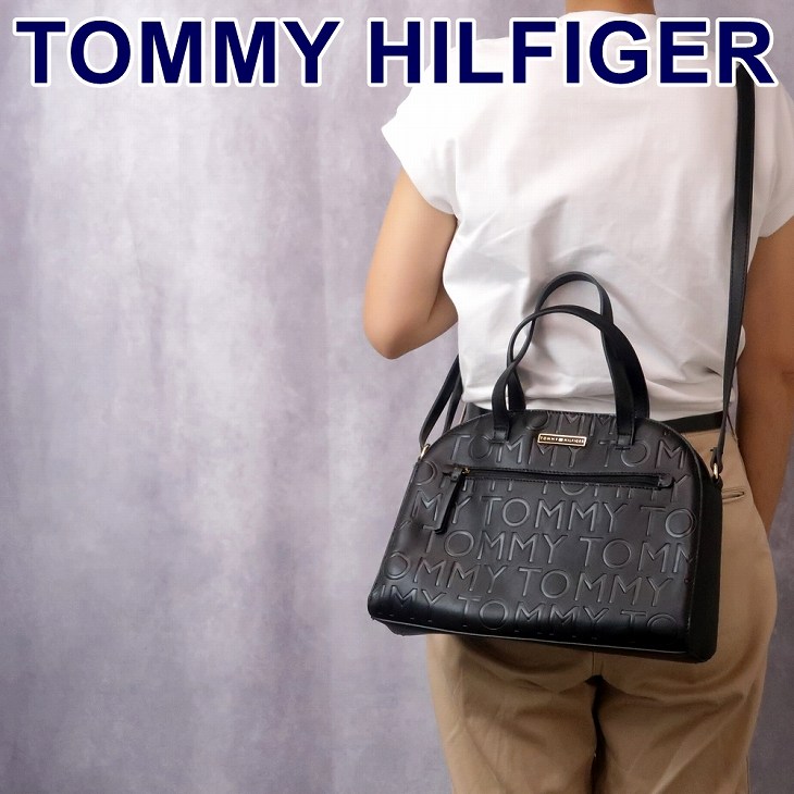 トミー ヒルフィガー トミーヒルフィガー TOMMY HILFIGER バッグ ハンドバッグ レディース ショルダーバッグ 2way ブラック 黒 TH-69J6280-001 ブランド 人気