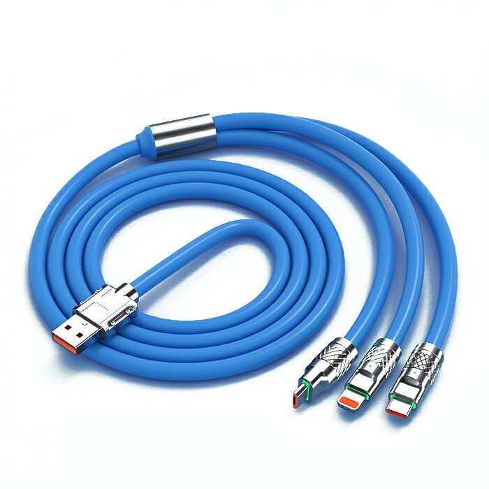 3in1 急速充電ケーブル 120W 6A TypeC iPhone Micro充電ケーブル 超高速充電 タイプC アイフォン 液体..