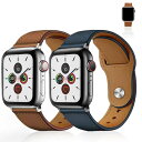 アップルウォッチ バンドレザー コンパチブル Apple Watch バンド 49mm 45mm 44mm 42mm 41mm 40mm 38mm, 本革交換ストラップ Apple Watch 5 4 3 2 1に対応