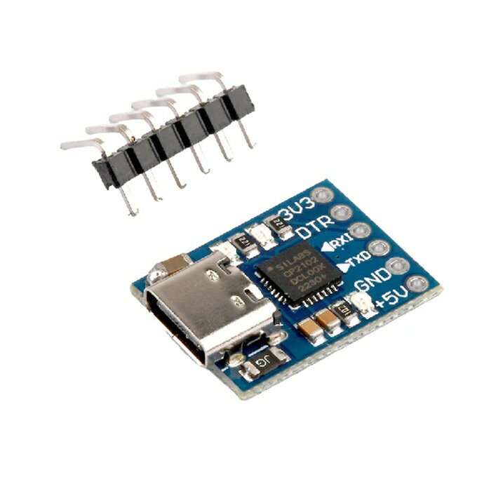 【送料無料】USB Type-C UART TTL変換モジュール CP2102搭載 6ピン USBシリアル変換アダプター UART通信対応 マイコ…