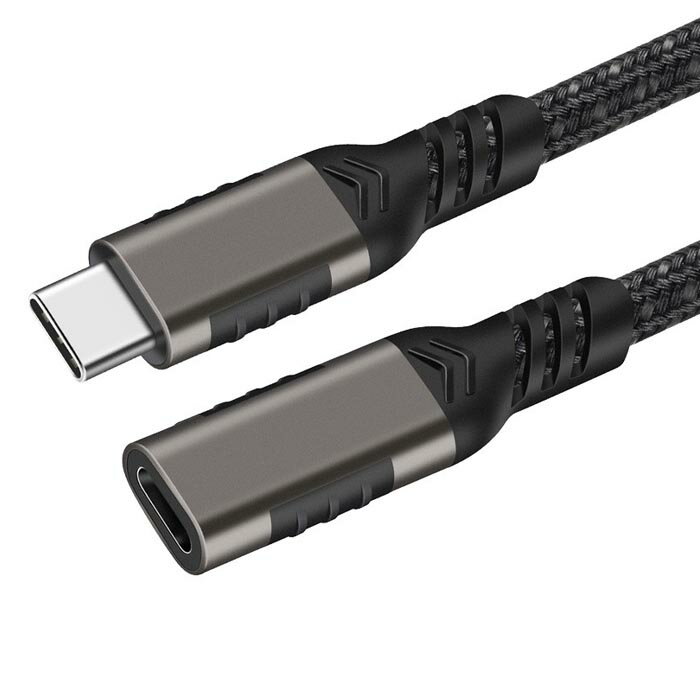 【送料無料】【0.2メートル ナイロン】 USB-C → USB-C 延長ケーブル Thunderbolt3 互換 eMarker内蔵 USB 3.2Gen2対応 USB Type C to USB Cケーブル Gen2 PD 高速データ転送 10Gbps 最大5A100W…