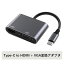 【楽天ランキング受賞】USB Type C HDMI VGAアダプタ HDMI VGA同時出力 USB(Thunderbolt 3対応)Type-C toHDM(4K*2K@30Hz)+VGAアダプタ MacBook/iPad/Google Chromebook Pixel Lenovo Yoga Samsung Galaxyなど映像出力可能のデバイス対応