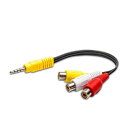 3.5mm RCA 変換 ケーブル AVケーブル ピ