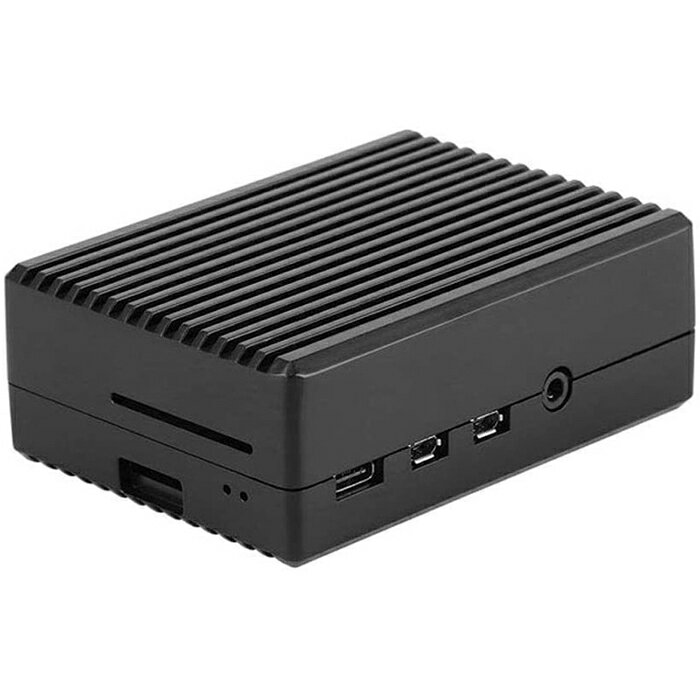 RPI 4モデルB専用のRaspberry Pi 4アルミニウムケースRPI 4Bシェルメタルボックスグレーエンクロージャー ブラック